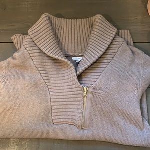 Gap wool blend half zip lilac sweater
